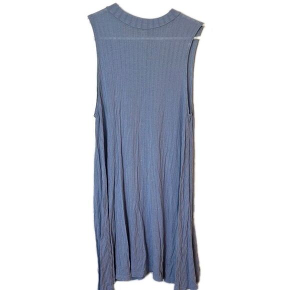 Ambiance Sleeveless Fit and Flare Dress Womens SizL Stretch Ribbed High Neck - Picture 2 of 3